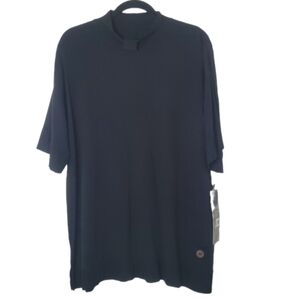 Double D Ranch NWT Women's Black Short Sleeve Mock Neck Tee Shirt‎ XL